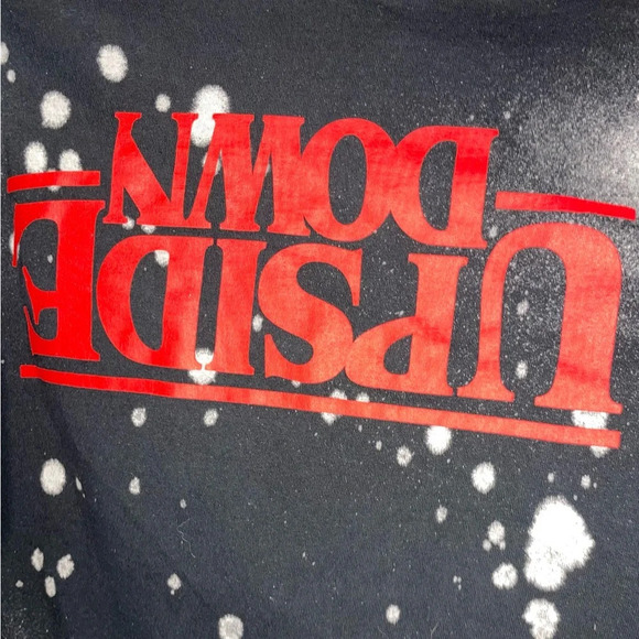 Stranger Things Upside Down Long Sleeve Bleach Tiedye Netflix Unisex Size Medium - Picture 5 of 8